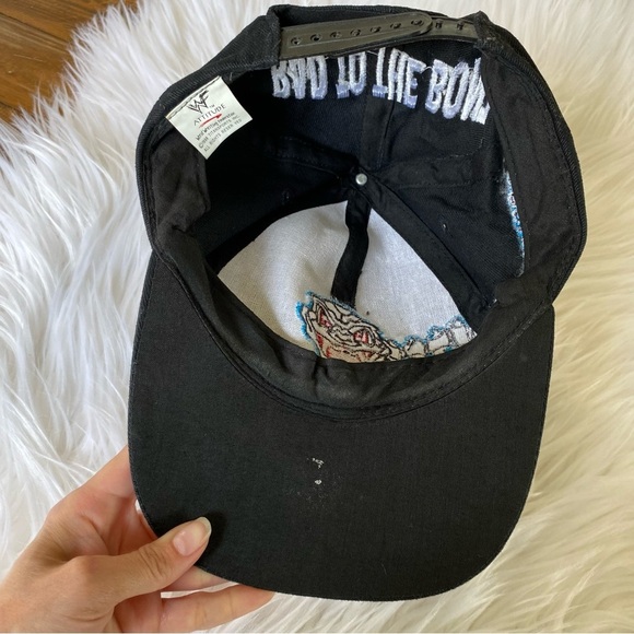 Vintage Stone Cold Steve Austin Bad To the Bonz Snapback Hat OSFA 90s 1998 WWF - Picture 10 of 10